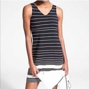 Athleta Black White Striped Santorini Tank Dress